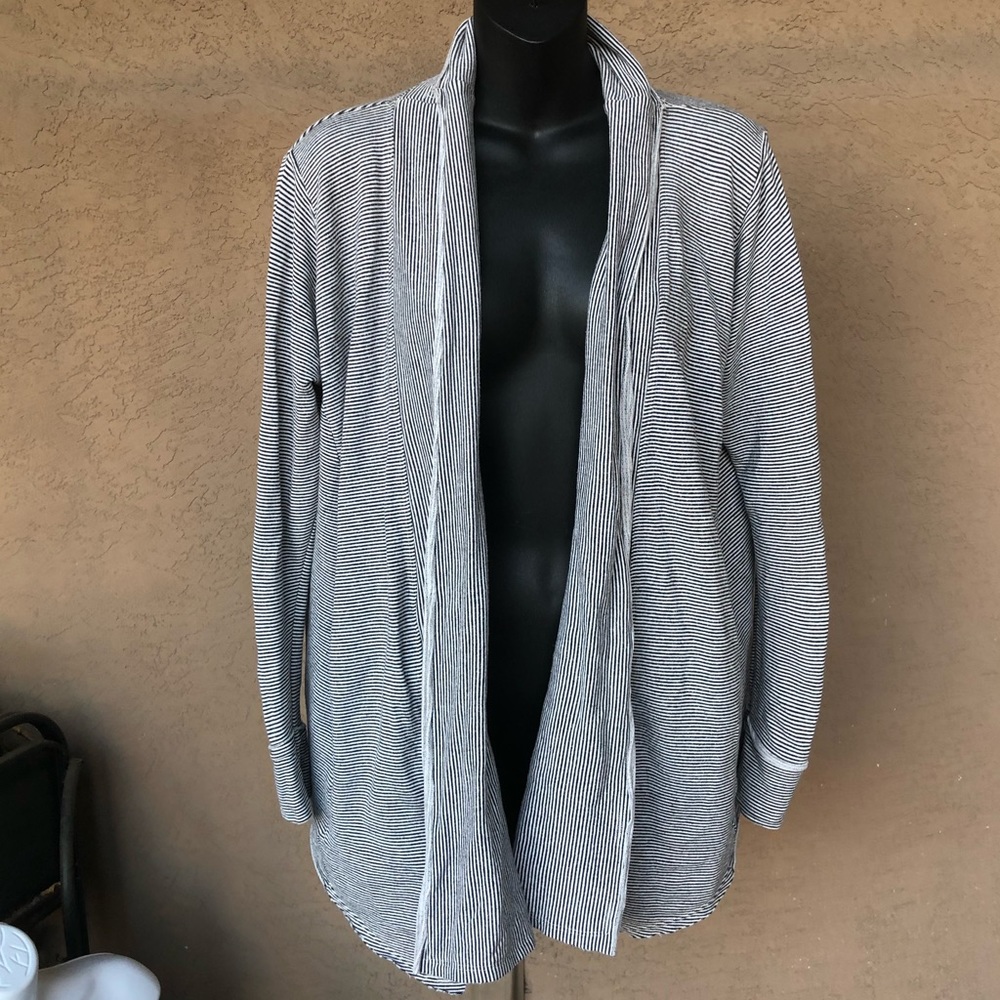 Anthropologie Dolan sweatshirt, striped gray and white